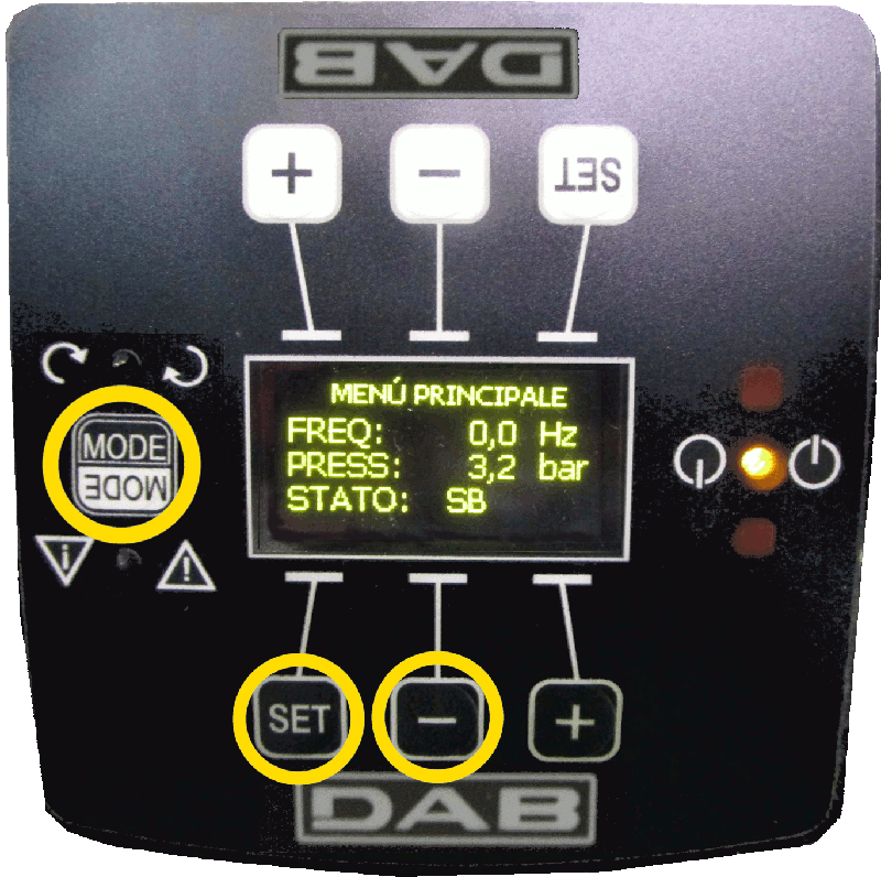 MCE/P inverter how to enter in the installer menu